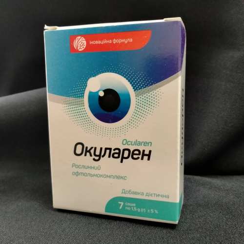 Окуларен саше рослинний офтальмокомплекс для покращення зору, 7 саше