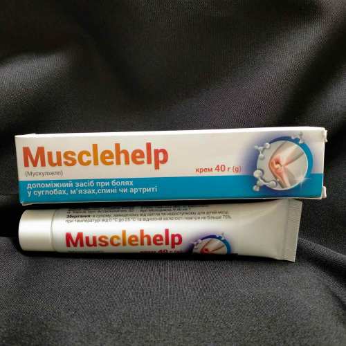 Musclehelp (Мускулхелп) при болях у суглобах, м'язах, спині, артриті, 40 г