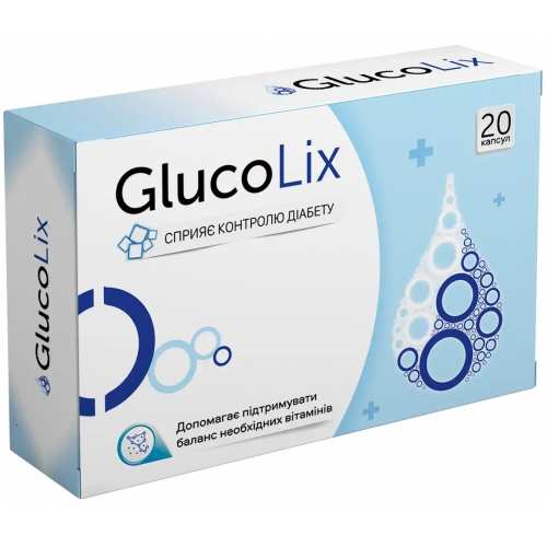 Glucolix (Глюколікс) сприяє контролю діабету, 20 капс