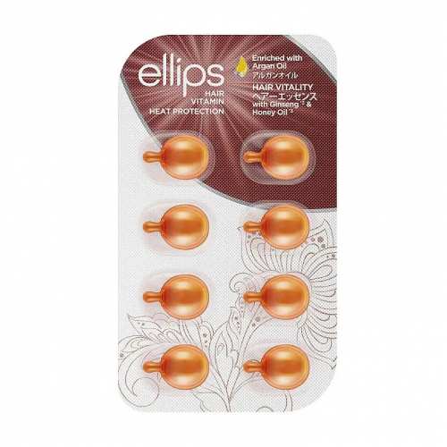 Ellips Hair Vitamin Hair Vitality With Ginseng and Honey Oil (Вітаміни для волосся «Здоров'я волосся»),  8 шт * 1 мл