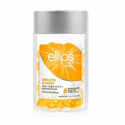 Ellips Hair Vitamin Smooth and Shiny With Aloe Vera Oil (Вітаміни для волосся "Розкішне сяйво" з олією алое вера), 50 шт * 1 мл