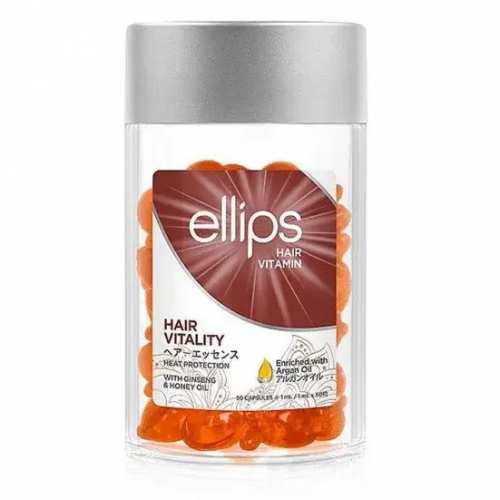 Ellips Hair Vitamin Hair Vitality With Ginseng and Honey Oil (Вітаміни для волосся «Здоров'я волосся»),  50 шт * 1 мл