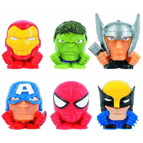 Набір іграшок антистрес сквіші Месники 6 шт - Advengers, Super Squishy, ​​Tor, Iron Man, Hulk, Spider Man