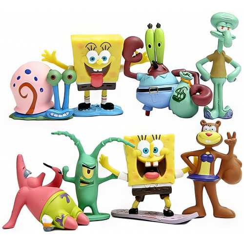 Набір фігурок Губка Боб, 8в1 - Spongebob Набір фігурок Губка Боб, 8в1 - Spongebob