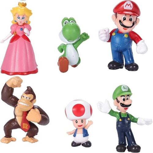 Набір фігурок 6в1 Супер Маріо, 2.5-5 см — Super Mario