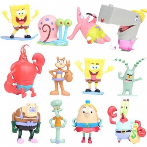 Набір фігурок Губка Боб, 12 шт, 8 см - Spongebob squarepants pack Набір фігурок Губка Боб, 12 шт, 8 см - Spongebob squarepants pack
