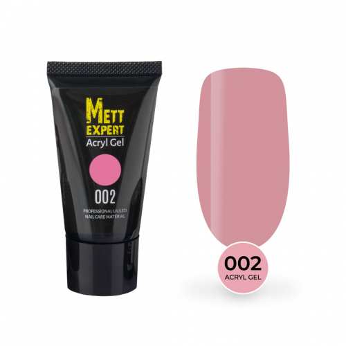 Акрил гель Mett Expert Acryl Gel Bubble gum №002 Камуфлювальний рожевий 30 г