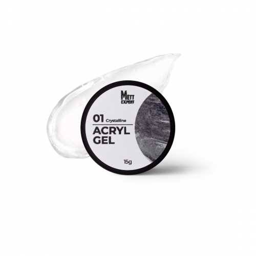 Акрил гель Mett Expert Acryl Gel Crystalline №001 Прозорий 15 г