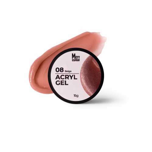 Акрил гель Mett Expert Acryl Gel Beige №008 Камуфлювальний бежевий 15 г