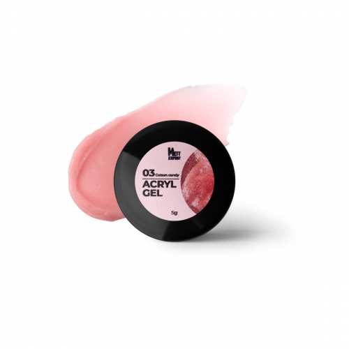 Акрил гель Mett Expert Acryl Gel Cotton candy №003 Камуфлювальний рожево-карамельний 5 г