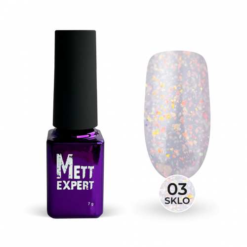 Камуфлювальна база Mett Expert SKLO base №03 Рожева з золотою та помаранчевою поталлю 7 г