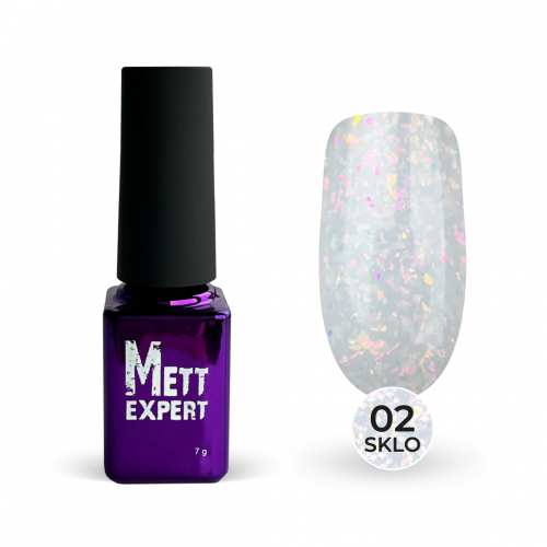 Камуфлювальна база Mett Expert SKLO base №02 Молочна з золотою та рожевою поталлю 7 г