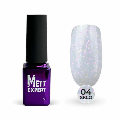 Камуфлювальна база Mett Expert SKLO base №04 Молочна з рожевою та фіолетовою поталлю 7 г