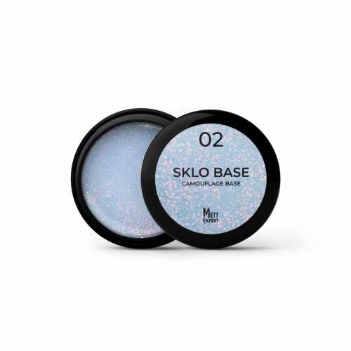 Камуфлювальна база Mett Expert SKLO base №02 Молочна з золотою та рожевою поталлю 30 г