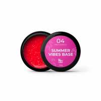 Кольорова база Mett Expert Summer vibes base №04 Pink Flamingo Рожева зі срібною поталлю 30 г
