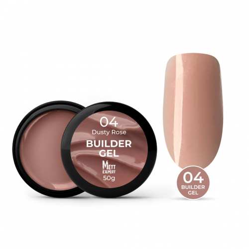 Гель для нарощування Mett Expert Builder gel Dusty rose №04 Попеляста троянда 50 г