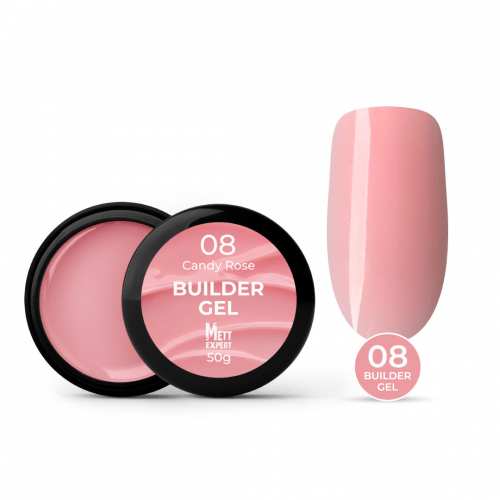 Гель для нарощування Mett Expert Builder gel Candy rose №08 Ніжно-рожевий 50 г