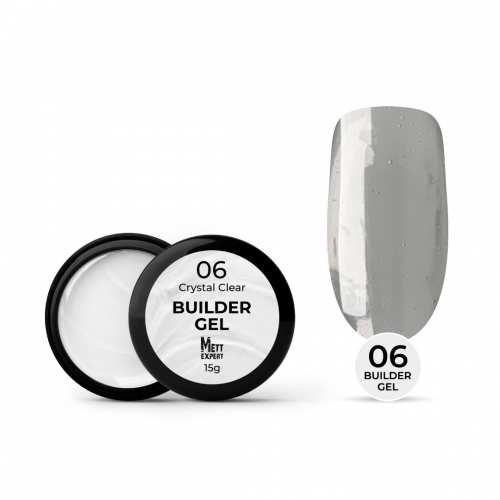 Гель для нарощування Mett Expert Builder gel Crystal clear №06 Прозорий 15 г
