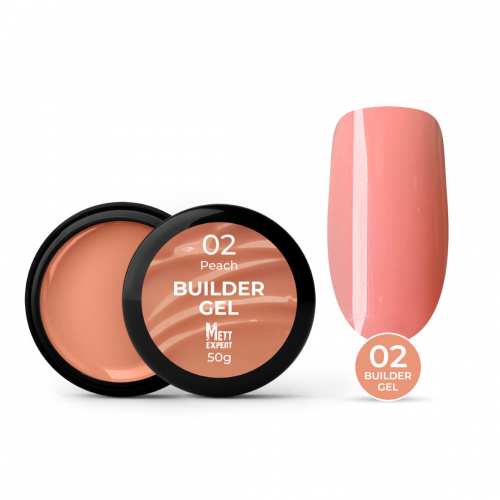 Гель для нарощування Mett Expert Builder gel Peach №02 Персиковий нюд 50 г