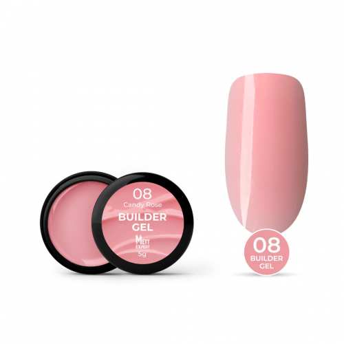 Гель для нарощування Mett Expert Builder gel Candy rose №08 Ніжно-рожевий 5 г