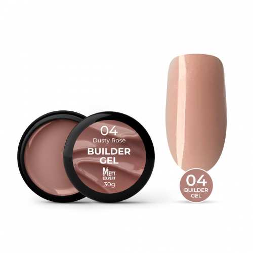 Гель для нарощування Mett Expert Builder gel Dusty rose №04 Попеляста троянда 30 г