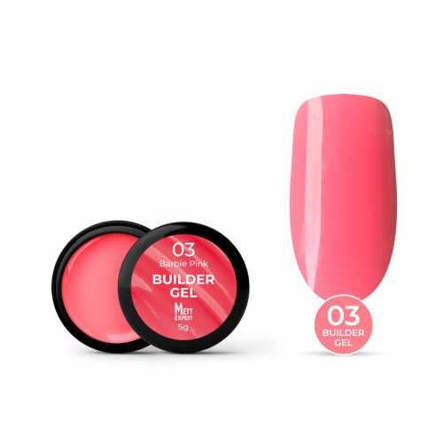 Гель для нарощування Mett Expert Builder gel Barbie pink №03 Малиновий 5 г