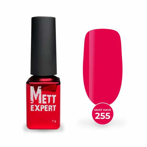 Гель-лак Mett Expert Must have №255 Яскраво-рожевий 7 г