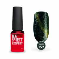 Гель-лак Mett Expert Котяче око Katze №157 Оливкове золото 7 г