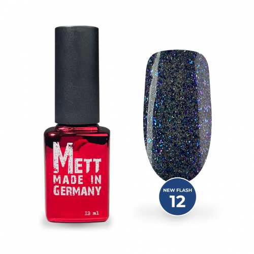 Світловідбивний гель-лак Mett Expert NEW Flash №12 Морська хвиля 12 г