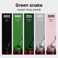 Набір гель-лаків Mett Expert Green snake