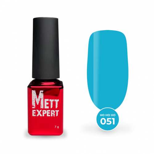 Гель-лак Mett Expert HO HO HO №051 Середньо-блакитний 7 г