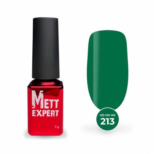 Гель-лак Mett Expert HO HO HO №213 Смарагдово-зелений 7 г