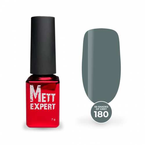 Гель-лак Mett Expert 50 shades of grey №180 Темно-сірий 7 г