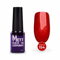 Гель-лак Mett Expert Sparkles collection №154 Червоний з блискітками 7 г