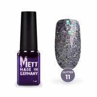 Гель-лак Mett Expert Glitter №11 Сріблясто-фіолетовий 7 г