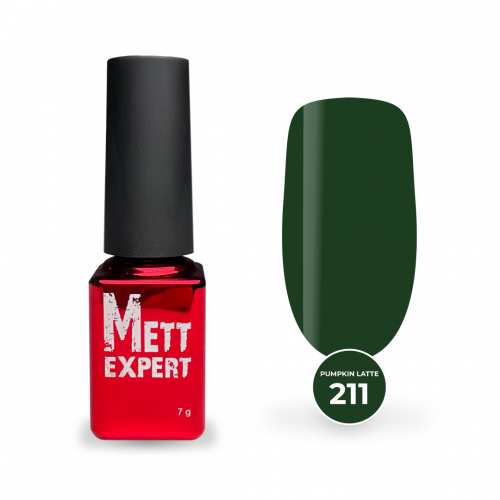 Гель-лак Mett Expert Pumpkin latte collection №211 Темно-зелений 7 г