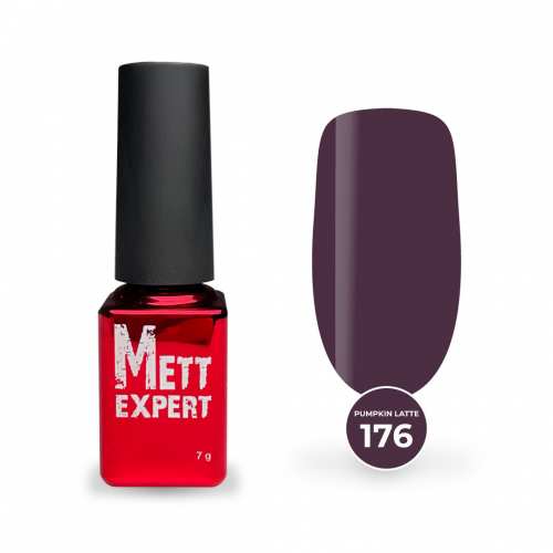 Гель-лак Mett Expert Pumpkin latte collection №176 Темно-баклажановий 7 г