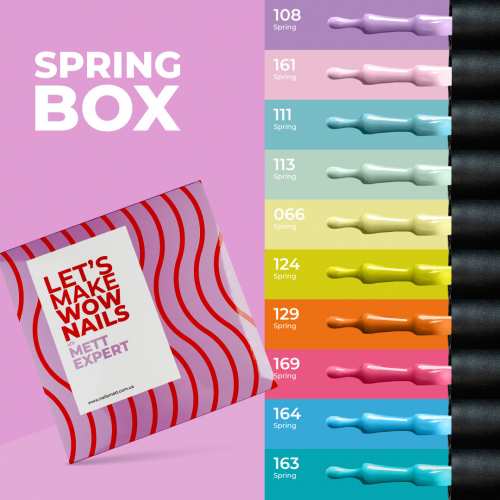 Весняний набір гель-лаків Mett Expert SPRING WOW box 10*7g