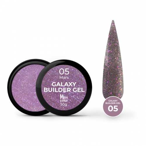 Світловідбивний гель для нарощування Mett Expert Galaxy Builder gel №05 Mars Бузковий 50 г