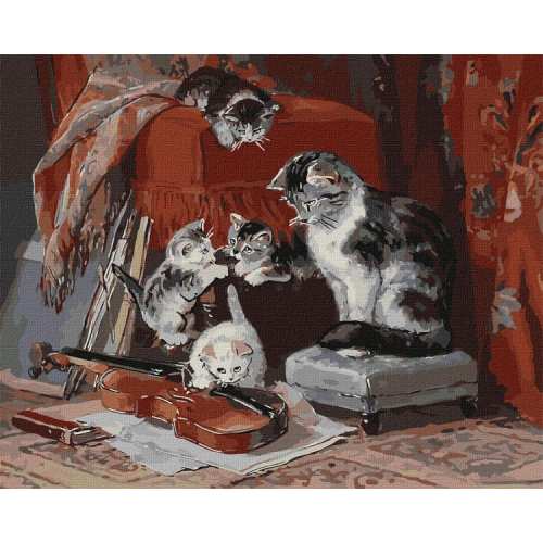 Картина за номерами - Маленькі музиканти ©Henriette Ronner-Knip