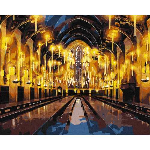 Картина за номерами - Harry Potter: Велика зала з фарбами металік ©Warner Bros.