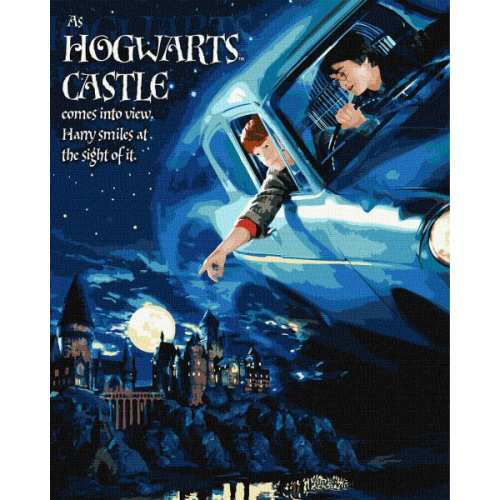 Картина за номерами - Harry Potter: Політ на авто з фарбами металік ©Warner Bros.