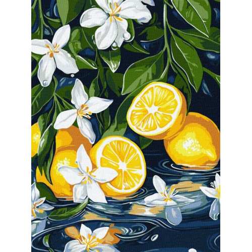 Картина за номерами - Лимон у розрізі ©art_selena_ua