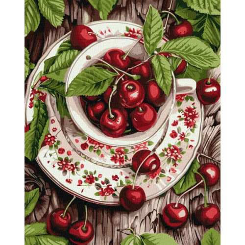 Картина за номерами - Свіжість вишні ©art_selena_ua