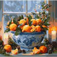 Картина за номерами - Цитруси у вазі ©art_selena_ua