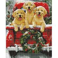 Алмазна мозаїка - Собача поїздка ©art_selena_ua