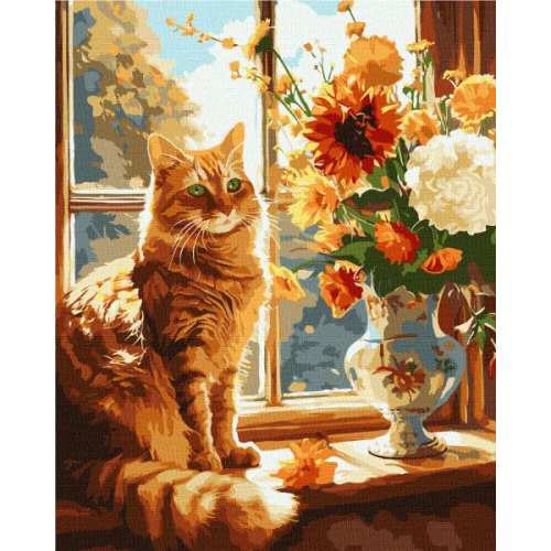 Картина за номерами - Рудий котик ©art_selena_ua