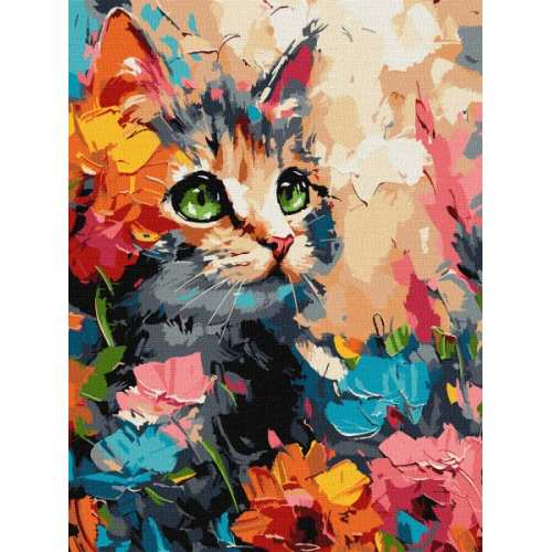 Картина за номерами - Пухнастий котик ©art.solomiia