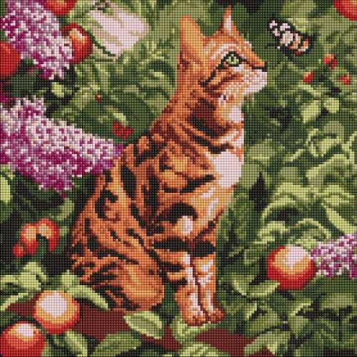 Алмазна мозаїка - Бенгальський кіт ©art_selena_ua