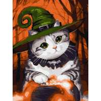 Картина за номерами - Котик-чарівник ©ksy_bersan
